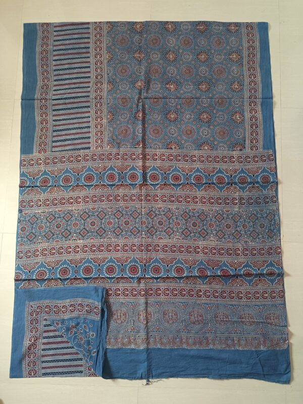 Cotton ajrakh saree